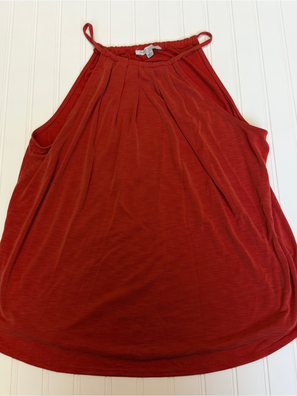 Green Envelope muted orange High-Neck Swing Tank